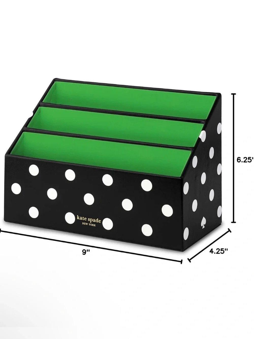 NIB | KATE SPADE New York Black Dot Desktop Organizer